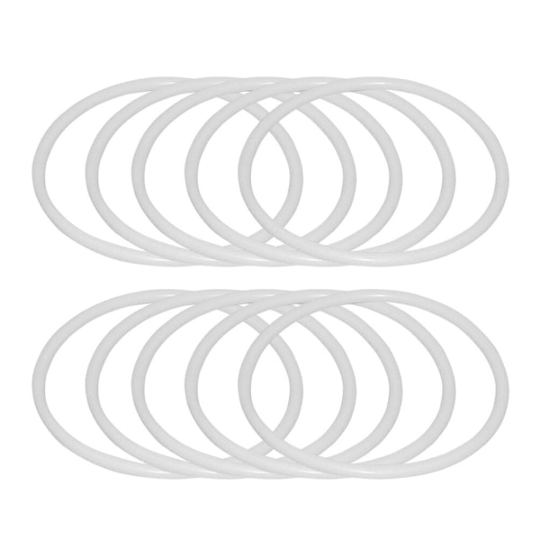 10 stk. Drømmefanger Runde Bøjler Hvide Plastik Cirkler DIY Drømmefanger Materiale Tilbehør (18,5 cm)W