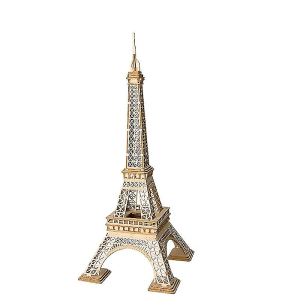 7 Sorter av DIY 3D Trädjur och Byggpusselspel Montering Leksaker Presenter Barn Vuxen Modell Kit Tg207Paris Tower