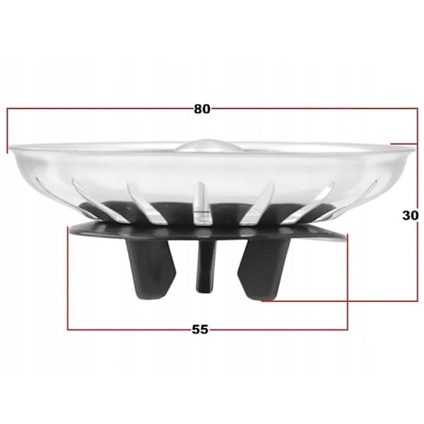 4-pack - Plug for IKEA Kitchen Atlant / Domsjö / Sink Strainer - Basket Strainer 200 4-pack 200 4-Pack 4-Pack 200