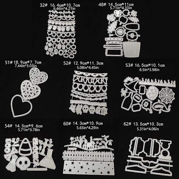 Julmönster Skärstencil Mall Stor Scrapbooking Prägling Mall 1948A