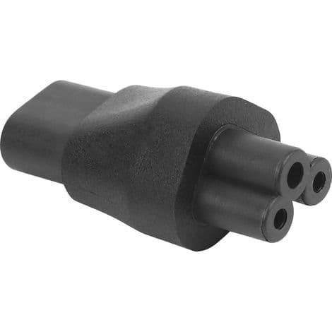 3x IEC 320 C5 hunn 3-pinners til C8 hann 2-pinners strømadapter