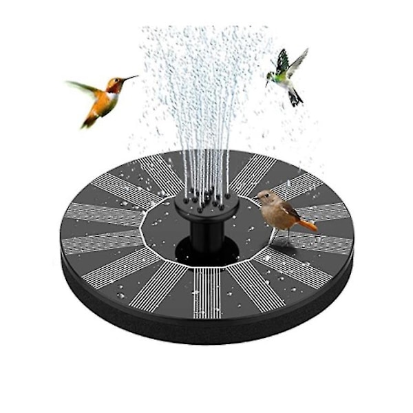 Solarfontene, solcelledamspumpe med solcellevannpumpe, flytende solcellefontenepumpe for hagedam, fontene, fuglebad, akvarium