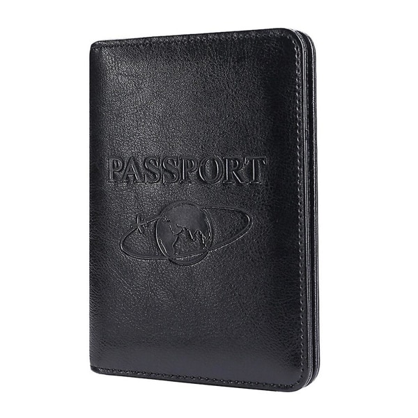 Reisepunger Bærbar Passholder Passlommebok Passveske Passholderdeksel Lommebokveske Svart 14*10,5cm Black 14*10.5cm