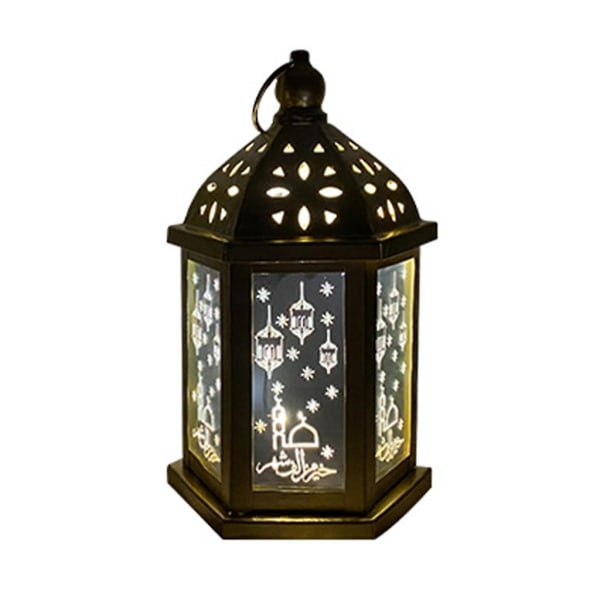 Retro Elegant Ramadan Hengelampe Element Håndlampe Innendørs Hjem Party Dekorasjon FestivalM