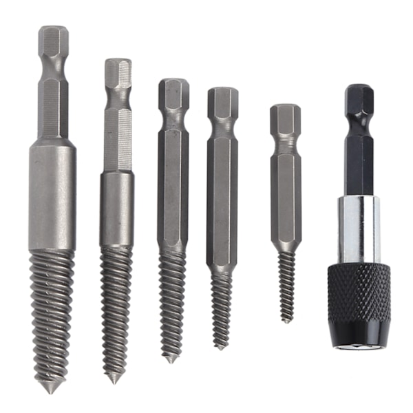 Headless Screwdriver 6 Pcs Woodworking Hex Bit Removal Tool Fine Teeth