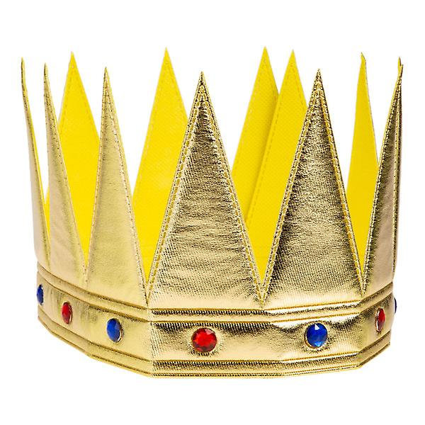 Barnkläder Kungskronor Män Fest Kung Cosplay Kung Baby Första Födelsedag Hatt Tyg Kungsguld 55x12.5cm