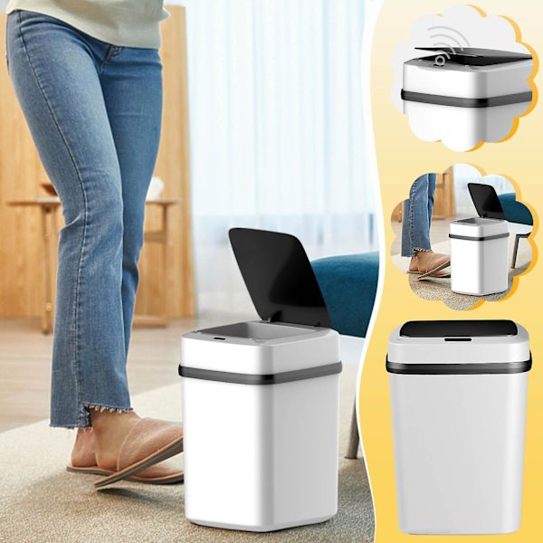 13L Smart Soptunna Induktion Elektrisk Vardagsrum Badrum Toalett Kök Kreativ Automatisk Stor