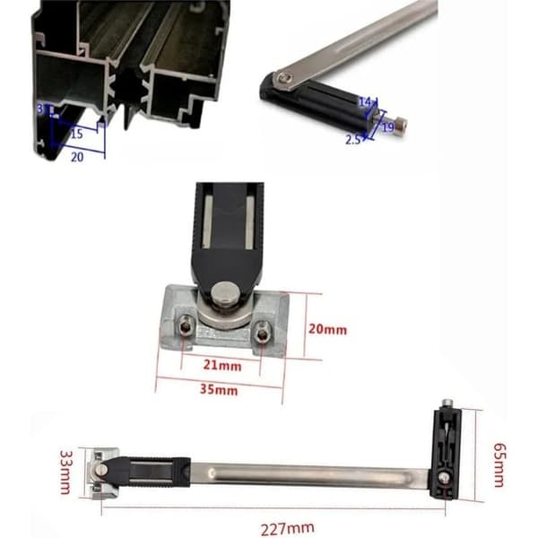 Stainless Steel Window Restrictor - Drill-Free Locking - Compatible with PVC and Aluminum - Windproof Window Stop
