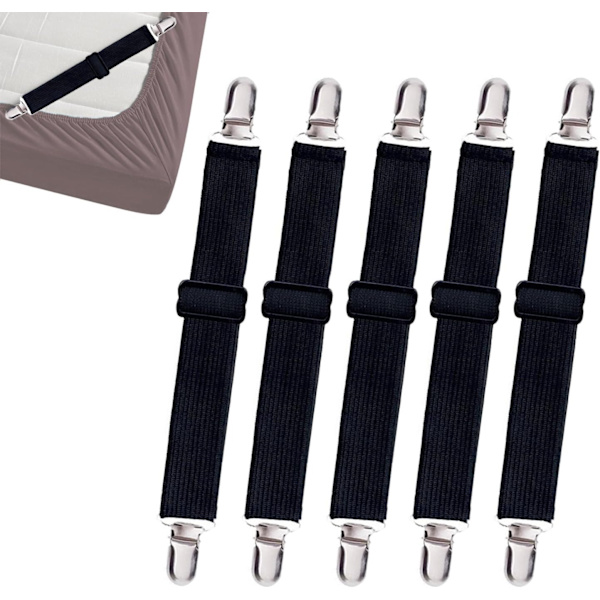 Sengestroppe, 4 stk Justerbare Sengestroppe Holder Remme Seng Fastgørere Heavy Duty Sengestroppe Gribere til Madrasser