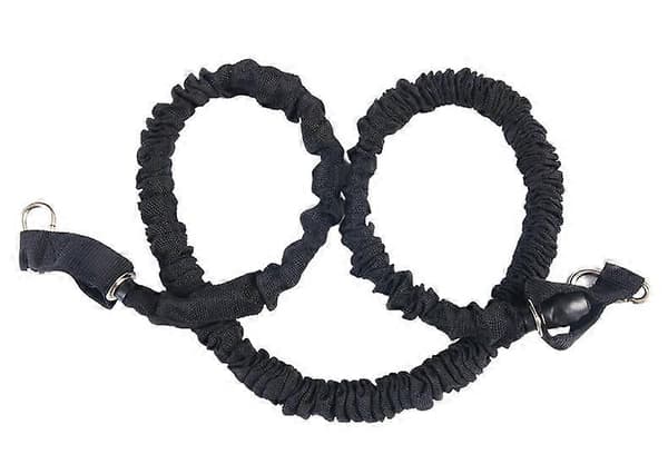 Resistance Band Training Belt System, Leg and Glute Training Exercise Equipment Bungee Cord (Black 30 lbs)