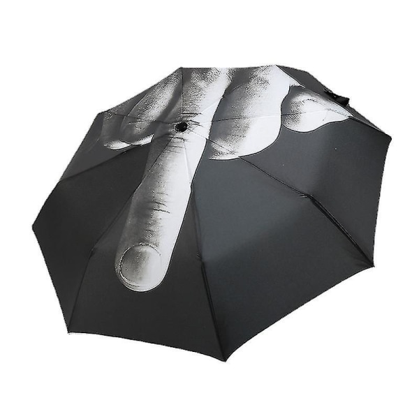 Novella Mellanfinger Design Svart Paraply Coola Mode Impact Paraply Vikbart Mtcwc613