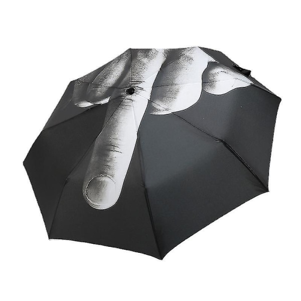 Uutuus keskisormen muotoilu musta sateenvarjo Cool Fashions vaikutus sateenvarjotaitto Mtcwc613