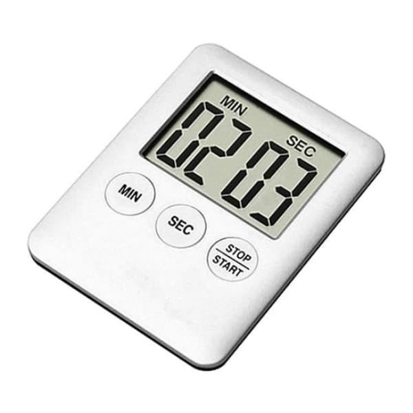 Digital timer med magnet - Køkkentimer hvid