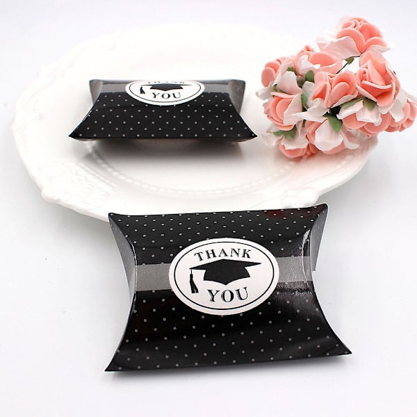10 st Svarta Presentaskar Presentpappersask Godisaskar Presentaskar Festfavoritaskar Black10pcs