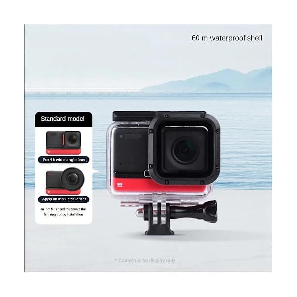 60m Waterproof Diving Housing for 4k Action Camera, Protective Accessory