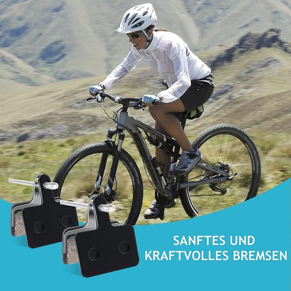 4 par skivebremseklodser til cykel / bremseklodser til cykelbremse sort