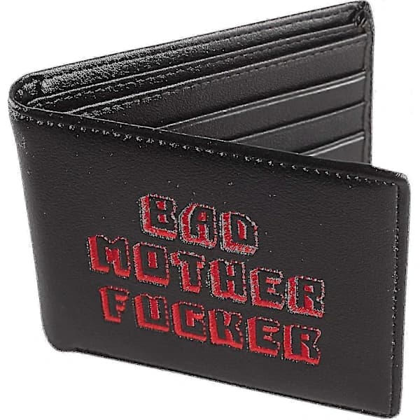 Officially Licensed Black/Red Embroidered Bad Mother Leather Wallet