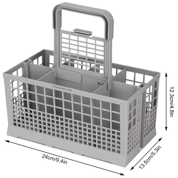 Universal Replacement Cutlery Basket with 8 Compartments, Durable and Robust, Suitable for All Dishwashers.