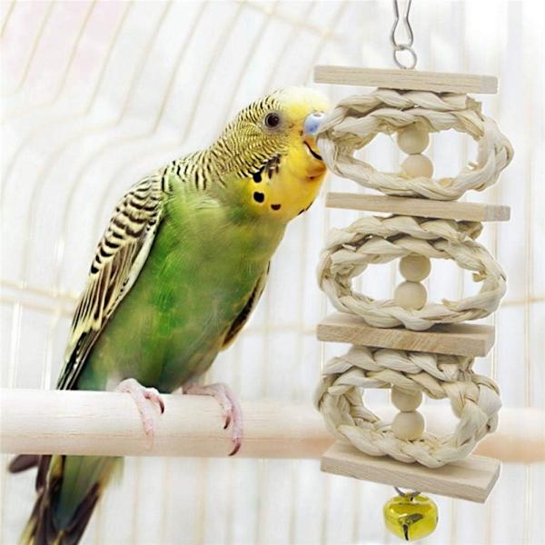 7 osaa purulelu papukaija lintulelu, sopii linnuille, papukaijoille, undulaateille, undulaateille, araille, rakastavaisille