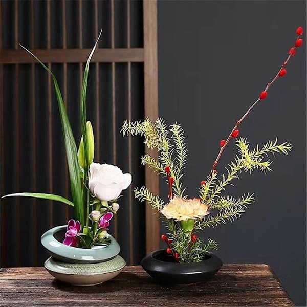 Blomsterarrangemang vas set keramisk blomstergrodvas blomstergrodvas, A