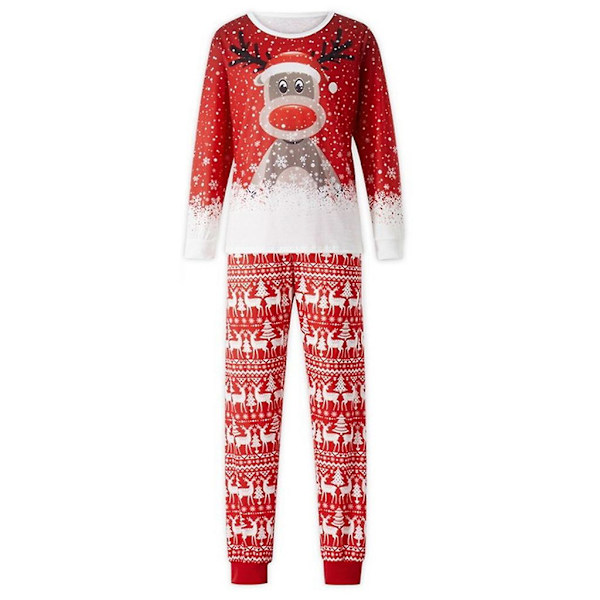Julpyjamas Familjepresent Långärmad Julpyjamas Set Mamma M
