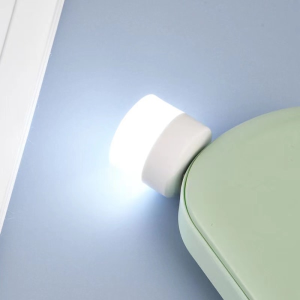 USB LED-yövalolamppu päivitetyllä päälle-pois-kytkimellä, mini-LED-kohdevalo, päivänvalovalkoinen, 1 W pistoke, 10 kpl
