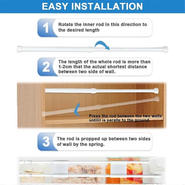 4 st Dubbla RV Kylskåpsstänger Justerbara Kylskåpsspännstänger RV Kylskåp Kökstillbehör