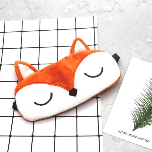 Cute Novelty Animal Orange Fox Puppy Funny Eye Mask for Sleeping for Kids Voksen Eye Cover Sleep Mask Funny Eye Covers fo