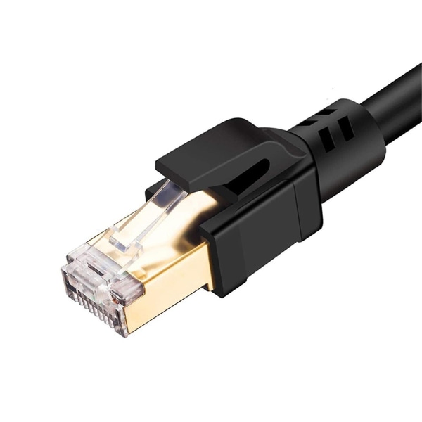 Rj45 Ethernet Connector Splitter 1 till 3 uttag Internetkabel Cat 5 6 7Black Black