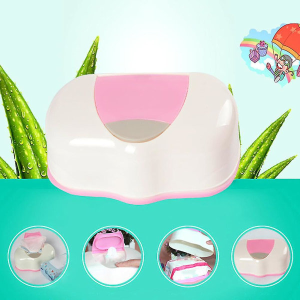 Hem Bil Tryk Pop-up Automatisk Baby Vådservietter Vådt Væv Box Case Holder Organizer Blå
