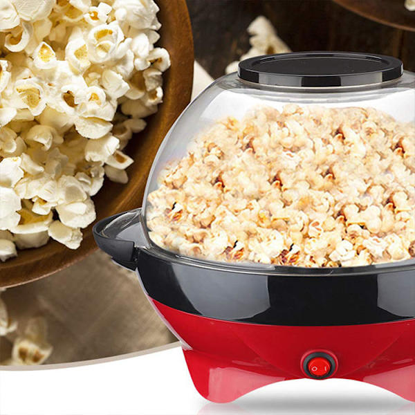 Popcorn-kone, Gallonan Popcorn-kone, Tarttumaton Levy, Sähköinen Sekoitin Nopea Lämpötekniikka, Viileät Kahvat (Punainen)