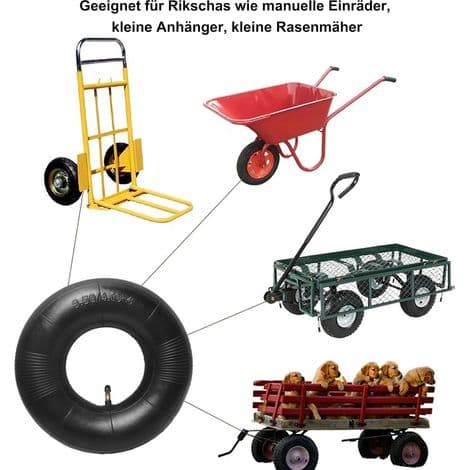 Däckslang, 2 stycken 4.10/3.50-4 Däckslang, Set med 2 innerslangar, Innerslangar för gräsklippare, Ersättningsinnerslangar, för gräsklippare, Ha