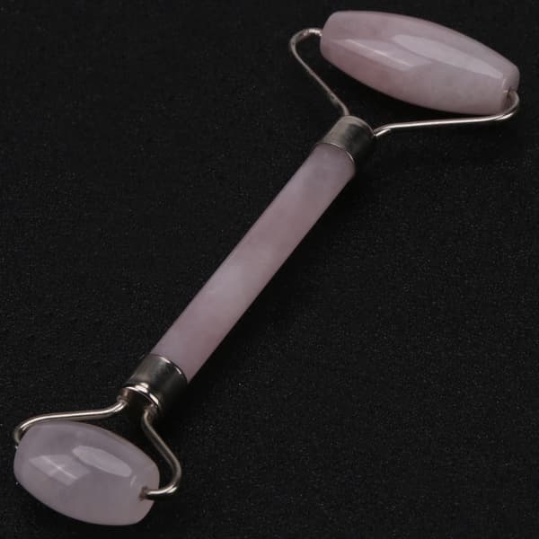 1 pc Rose Quartz Crystal Double Head Beauty Roller Face and Neck Massage Tool