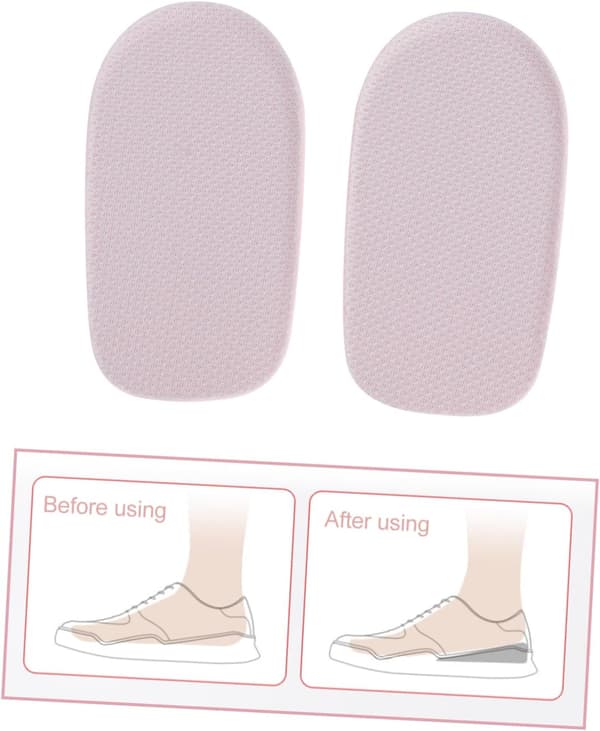 2 Pairs Height Increasing Insoles Invisible Shoe Inserts Heel Protector Support for Comfortable Walking