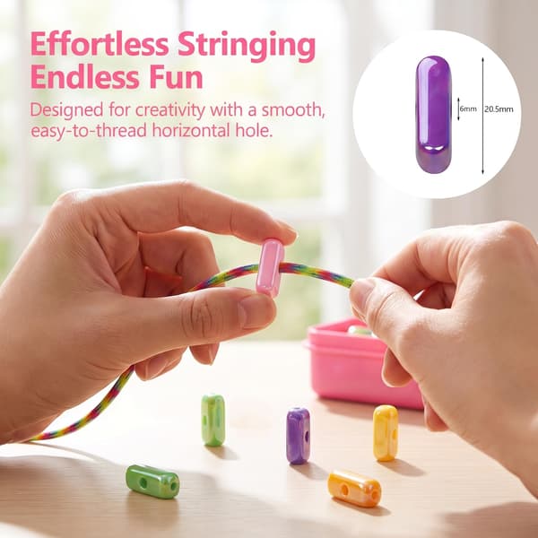 26-pack stora bokstavspärlor med stort hål, tjocka bubbelalfabetspärlor Large Letter Beads I