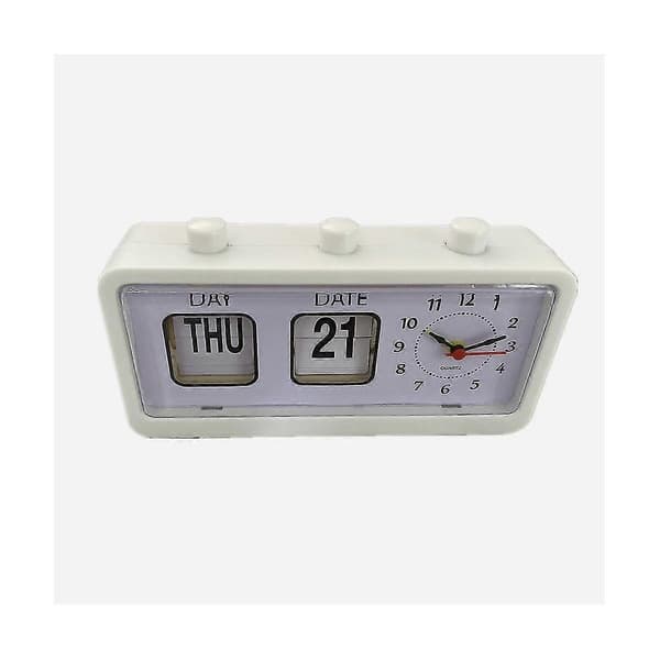 Mechanical Alarm Clock Novelty Flip Clock Desk Digital Clock with Calendar Clock Home Decor Retro