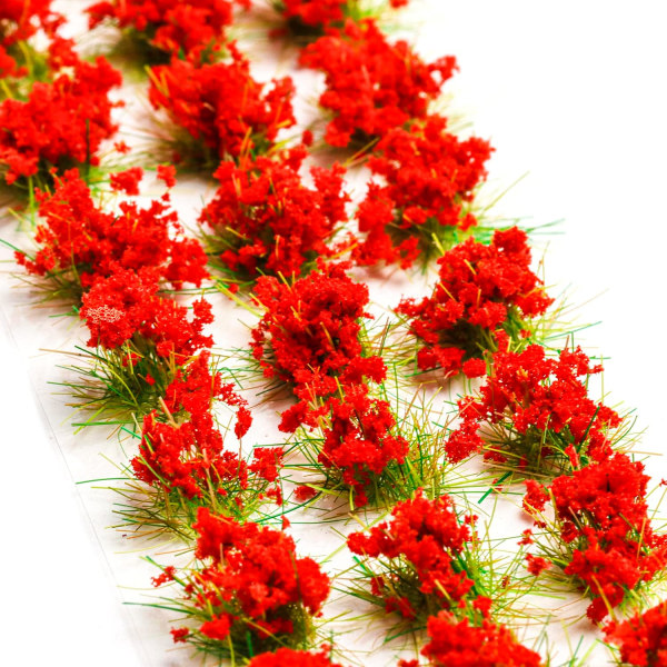 90 stk DIY Miniature Farverige Blomsterklase Blomstervegetationsgrupper Statiske Græstotter til Tog Landskab Jernbane Sc