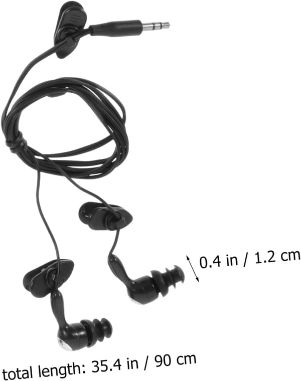 Flexibla Vattentäta In-ear Hörlurar 2st Sim Öronproppar 3.5mm Jack