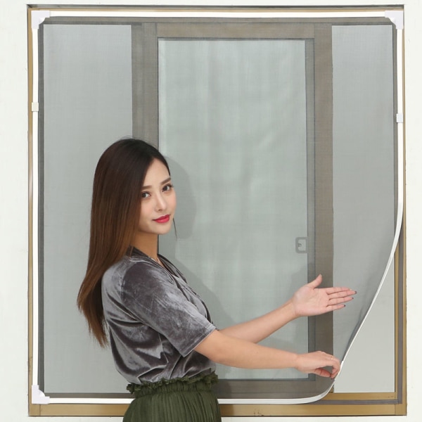 Magneettinen ikkunanäyttö säädettävä tee-se-itse-ikkunaverkko lasikuituinen mesh näytönsuoja sopii 47" x 43" valkoiseen ikkunakehykseen