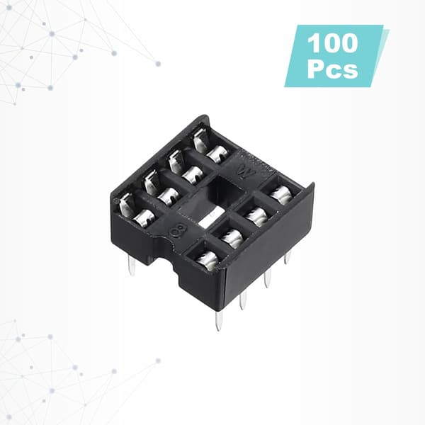 100 st DIP IC Chip Socket Adapter 8-stiftssats 2,54 mm/0,1\" stigning för kopplingsdäcksprojekt, PCB-kortdesign number_of_items