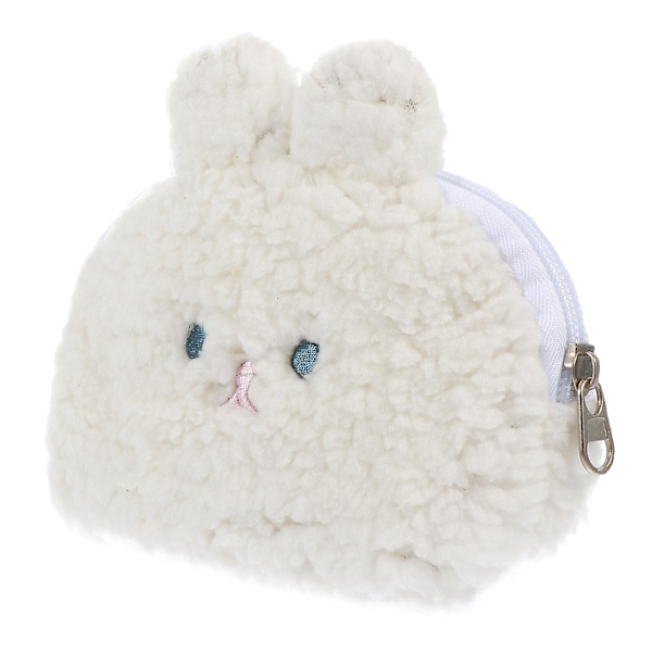 Tyttöjen Täytetyt Eläimet Tyttöjen Ihastuttava Käsilaukku Pupu Kolikkopussi Tyttöjen Söpö Käsilaukku Puuvilla Kolikkopussi Pehmoeläin White 15X14X3CM