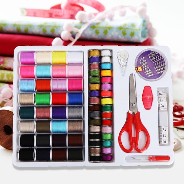 64PCS Colorful Hand Machine Sewing Thread Set Clothing Thread Spool Box FR-196