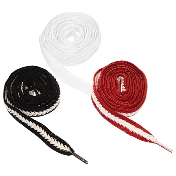 3 Par Flat Sko-Snøre 1,6m Sneaker Sko Snøre Bred Sko Snøre Udskiftning 160x1,6CM