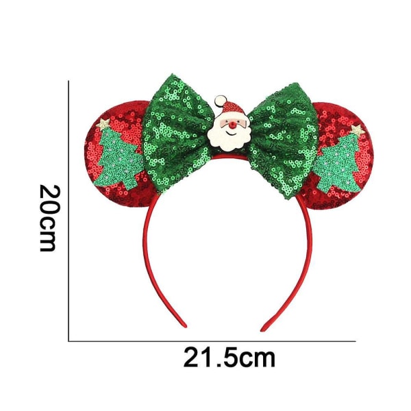 Stil 2 Hodebånd Hårsløyfe For Jenter, Glitter Hårsløyfer Håraccessoirer For Juler Dekorasjoner Fest