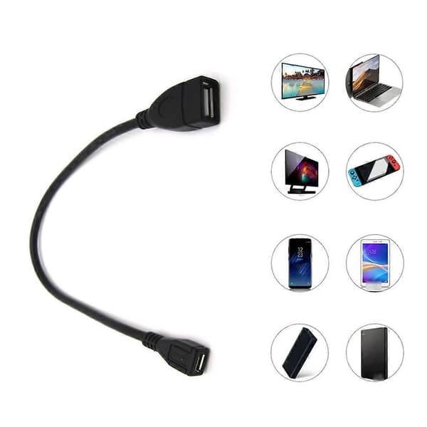 USB 2.0 Hun til Micro USB Hun Kabel Dataoverførselskonverter til Telefon_tfrf