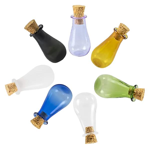 7 st Klarglasburkar med lock Mini Glasflaskor Burkar Dekorativa Små Flaskor Glasburkar Tomma