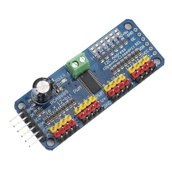 PWM Servo Driver 16-kanals motorstyringskortmodul IIC-interface PCA9685 til robot