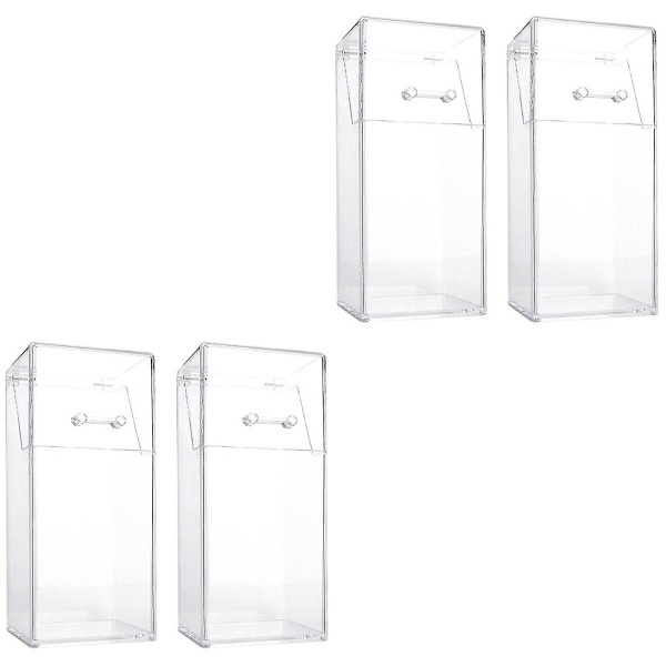 6 stk. Nordisk Stil Opbevaringsboks Multifunktionel Opbevaringsholder Transparent Boks 4 stk. 20,5x11cm