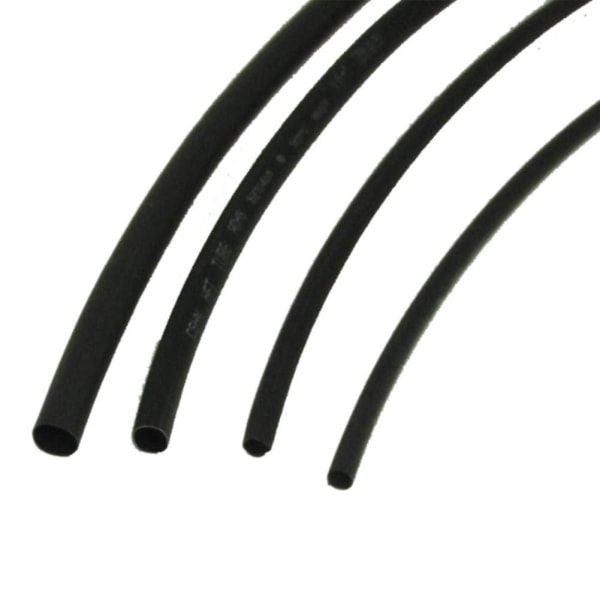 4x1 Meter Längder Värmekrympande Slang Svart Rör 3mm 4mm 5mm 6mm Utrustningsset Svart Black