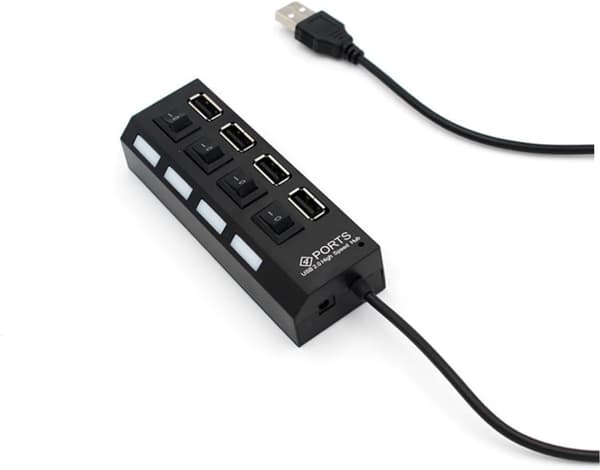USB-hub 2.0 USB-adapter 4 uttak USB-splitter USB-enhetstilkobling